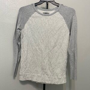 Bass Gray and Cream Long Sleeve Top